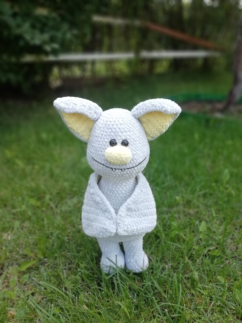 Christmas gift Amigurumi bat plushie pattern Halloween crochet plush pattern Birthday gift for baby toys Bat plush crochet pattern
