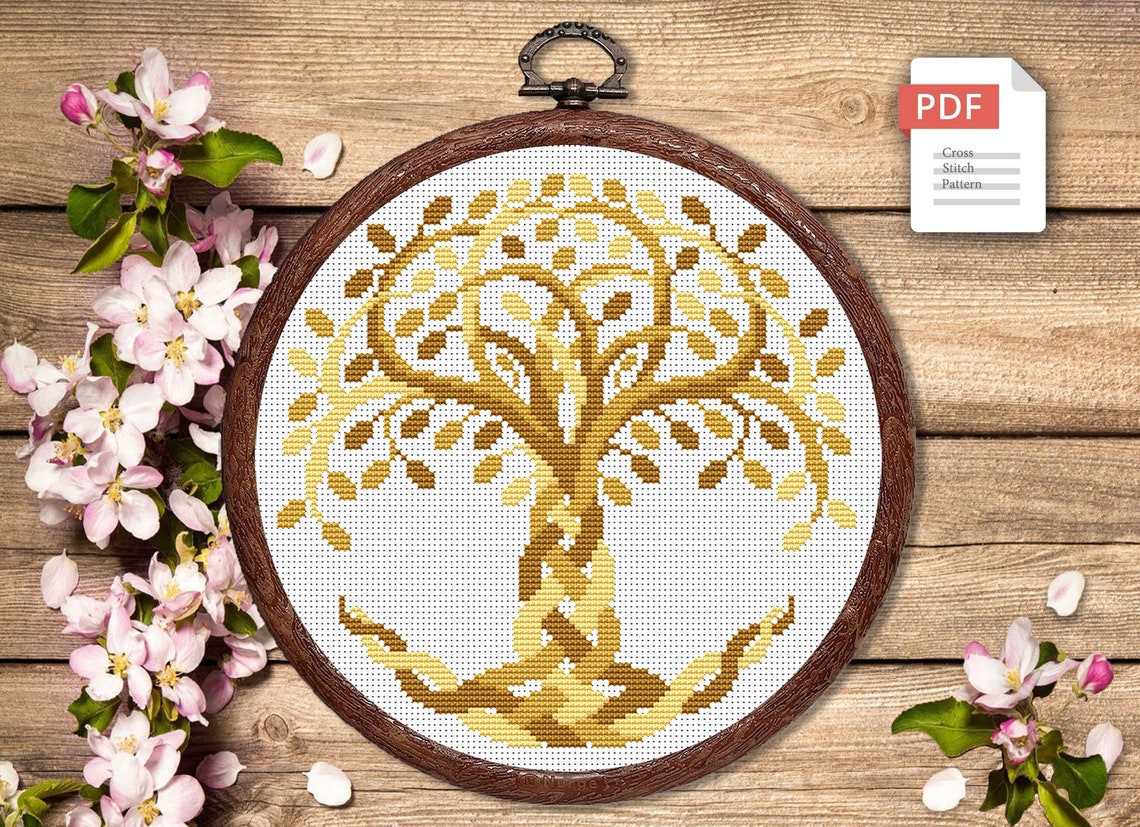 Tree of Life Cross Stitch Pattern, Yggdrasil Cross Stitch Pattern ...