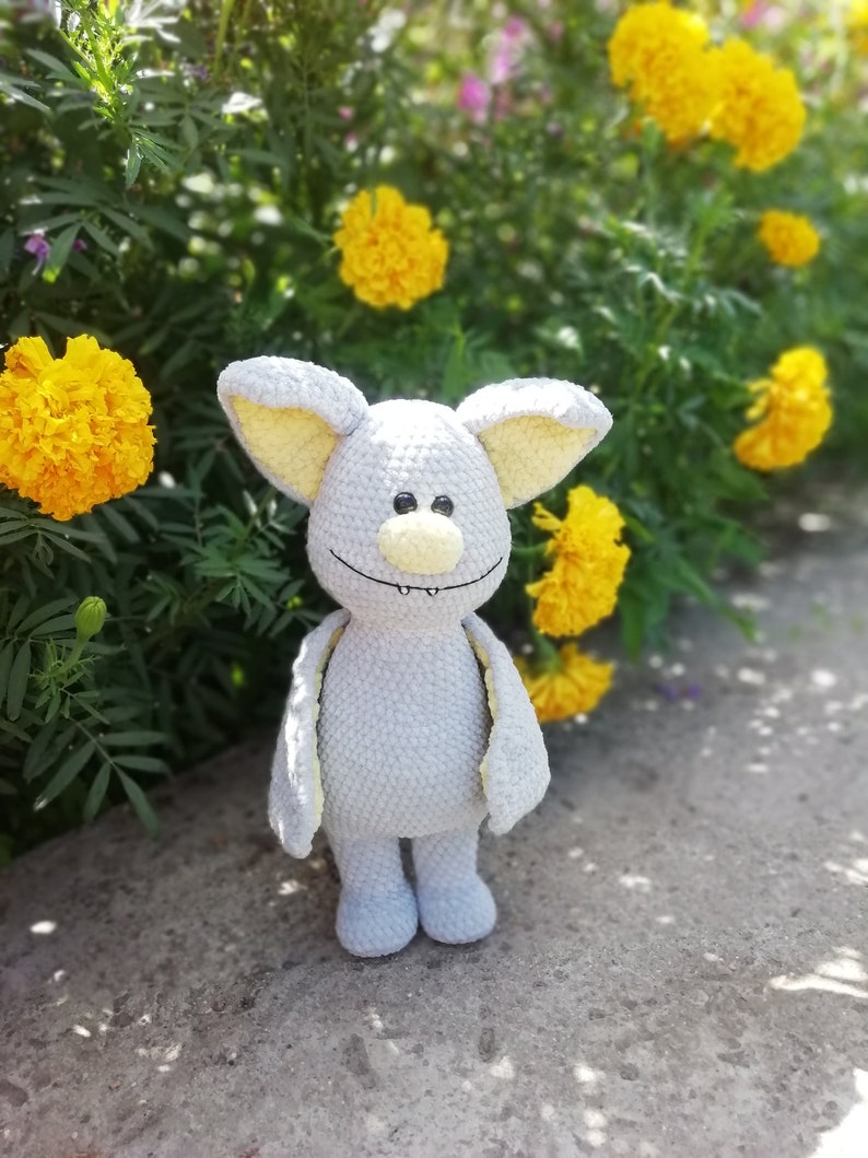 Christmas gift Amigurumi bat plushie pattern Halloween crochet plush pattern Birthday gift for baby toys Bat plush crochet pattern