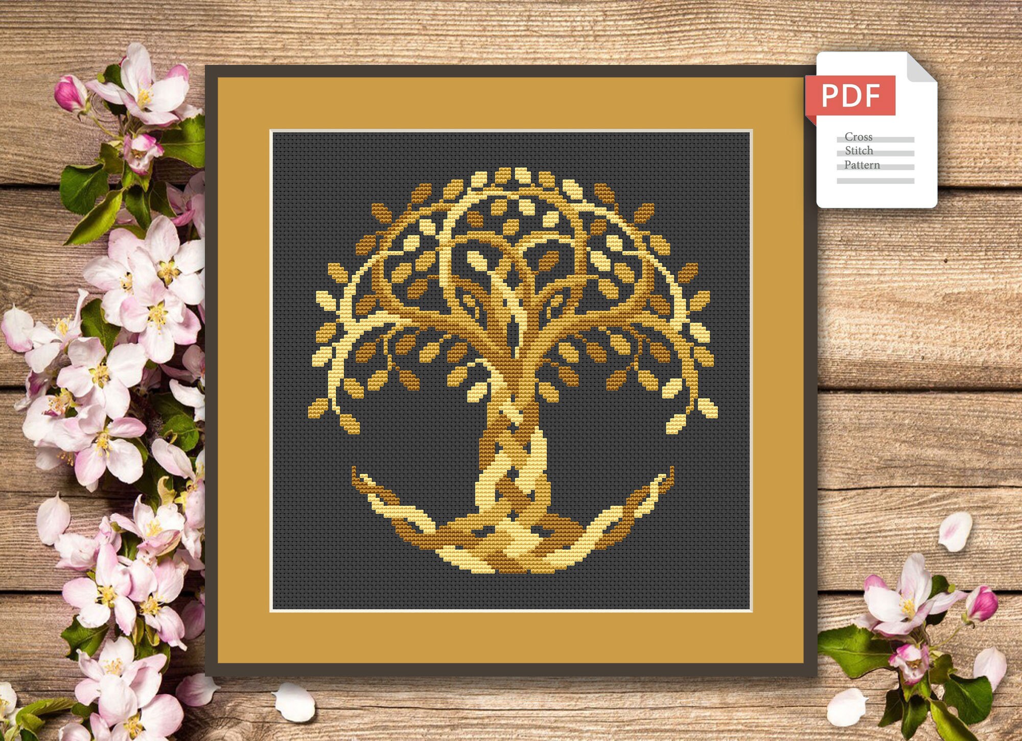 Tree of Life Cross Stitch Pattern, Yggdrasil Cross Stitch Pattern 