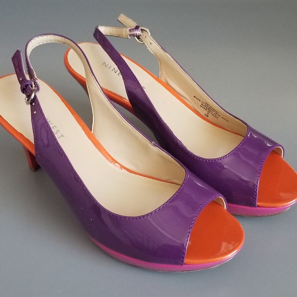 Vintage new Nine West color block heels Size US 6.5