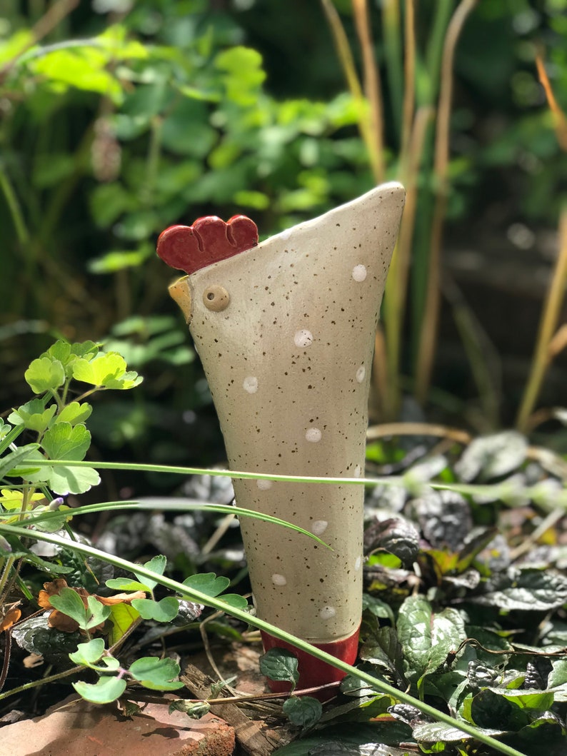 Stockhuhn Gartenhuhn Huhn Dekoration für Haus und Garten