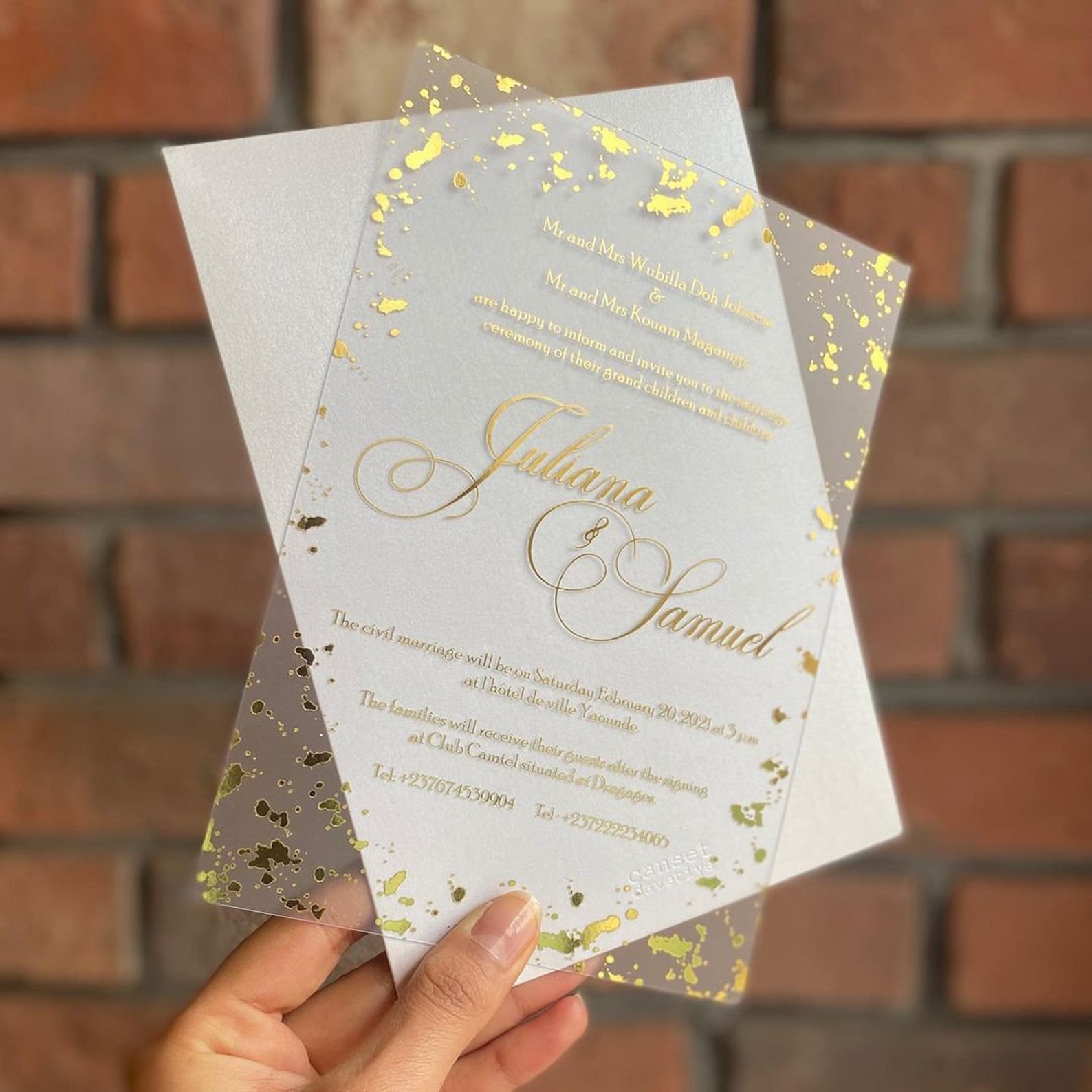 Frosted Wedding invitationAcrylic Quinceanera invitation Etsy