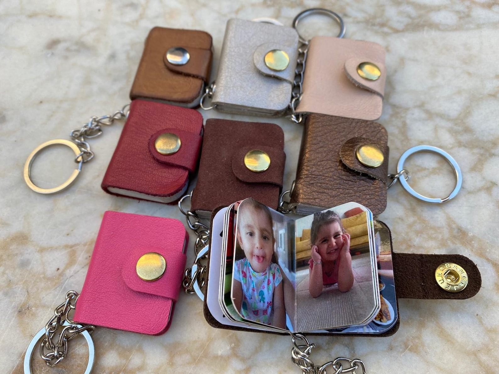 2x Personalized 18 Photo Keychain-Mini Photo Album | Etsy