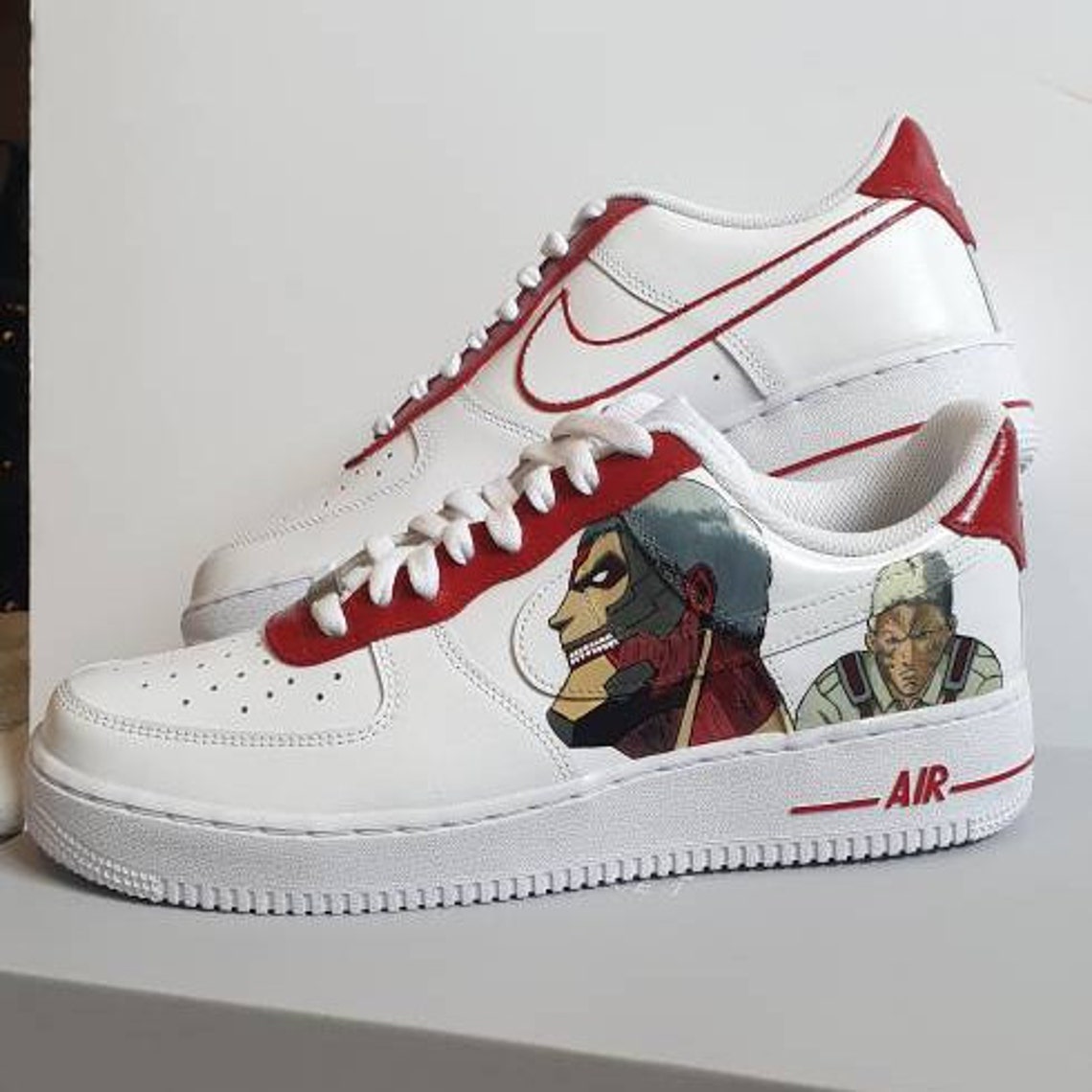 Attack on Titan XL design custom White Nike Air Force 1