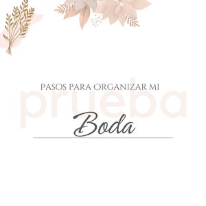 Planificador De Bodas Detallado Imprimible | Liste de contrôle de mariage minimaliste | Liste de contrôle de planification de mariage en espagnol | Téléchargement du fichier PDF