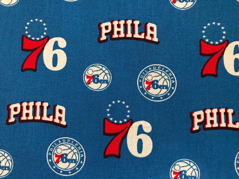 NBA Philadelphia 76ers Basketball Fabric 100 Cotton 1/4 Etsy