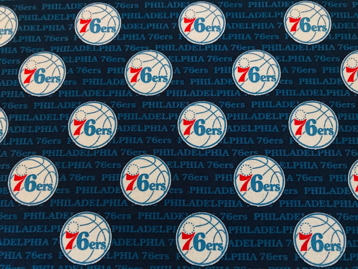 NBA Philadelphia 76ers Basketball Fabric 100 Cotton Fat Etsy