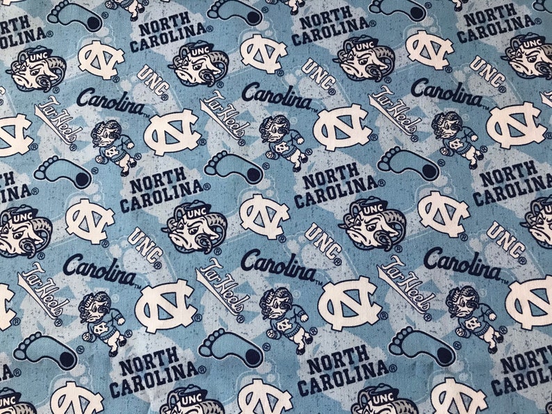 NCAA University of North Carolina UNC Tarheels Fabric 100 Etsy