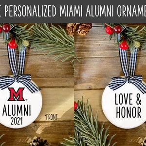Personalized Miami University - Alumni Ornament