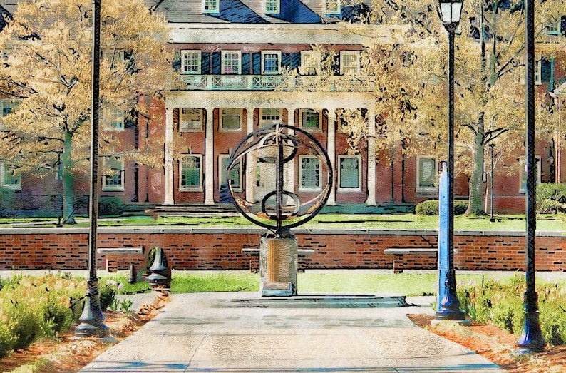 Miami University Graduation Card Sundial Watercolor Etsy