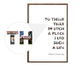 Miami University "To Think" Quote Poster | Digital Download
