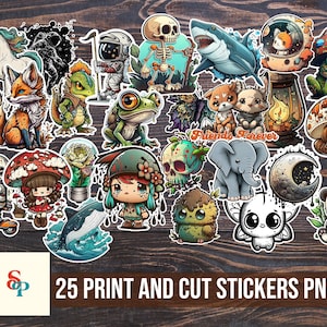 Cool Sticker Bomb bundle for Luggage Laptop Skate Car -Printable Sticker-Print and Cut Sticker