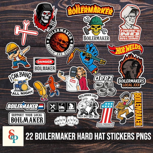 BOILERMAKER Welder png, Hard Hat Stickers png, hardhat Sticker and Decals png, Helmet, welding hood png, welders png, pipefitters png