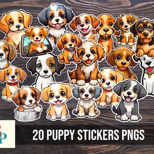 Puede incluir: Veinte pegatinas de cachorros adorables en varias poses y razas. Las pegatinas presentan una variedad de colores, incluyendo marr&oacute;n, blanco, negro y tostado. Las pegatinas son perfectas para agregar un toque de ternura a cualquier proyecto.