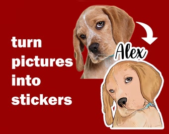 Pet Sticker, Pet Photo Sticker, Dog Sticker, Cat Sticker, Custom Pet Sticker, Custom Pet Photo Sticker, Photo Pet Sticker
