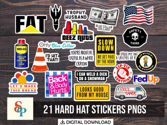 SUPER FUNNY Hard Hat Stickers png Toolbox Decals, Hardhat Sticker png , Electrician png , Blue Collar png , hood png, PNG