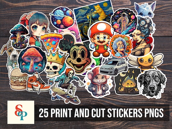 printable stickers Bomb bundle for Luggage Laptop Skate Car -Cool sticker-Print and Cut Sticker