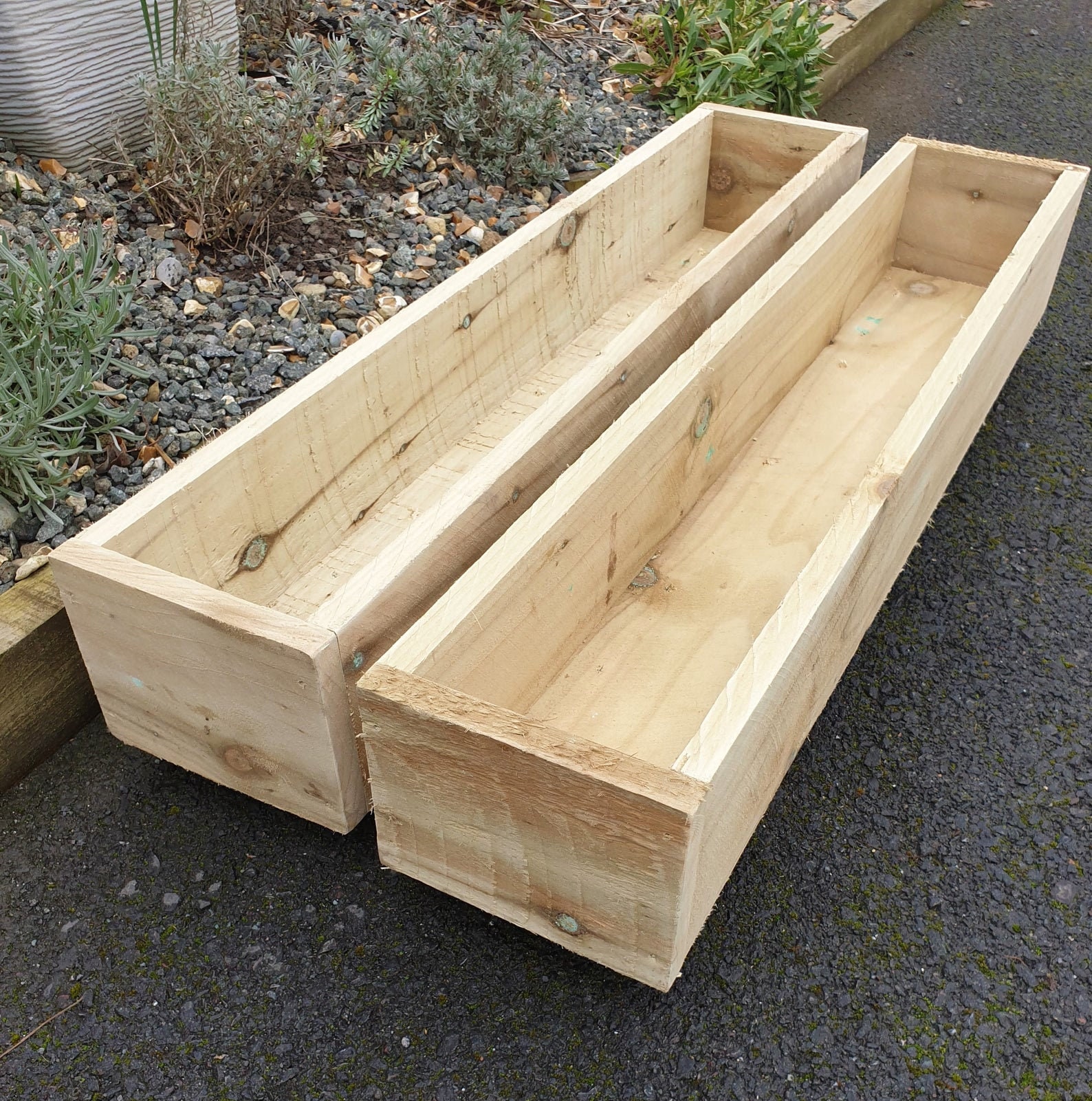 Pair Of Wooden Planters 100cm Wooden Planters For Outdoors Etsy