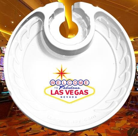 Las Vegas Party Plates Holds Your Drink While You Eat Set of 6
