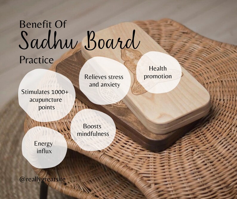 Sadhu Board for Beginners, Meditation Gifts, Yoga gifts, Standing on Nails image 9