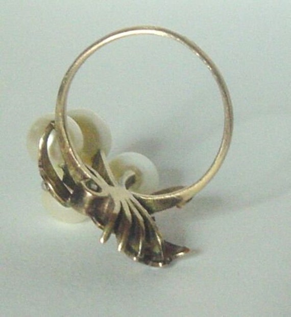 Antique Victorian 14k Yellow Gold Seed Pearl Shea… - image 5