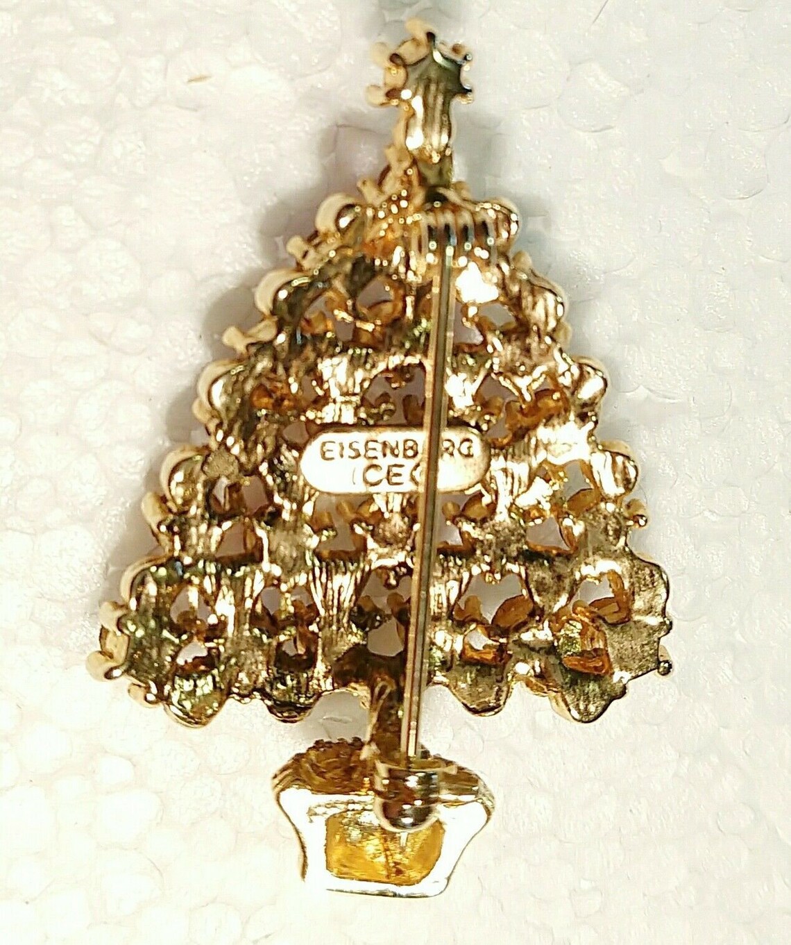 EISENBERG ICE Crystal Christmas Tree Pin Brooch Multi Color 1 Etsy