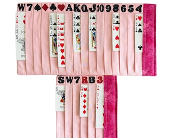Samba Card Organizer Mat Set – Hugs & Kisses, Cotton Fabric, Labeled Pockets with Large Font