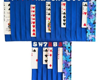 Samba Card Organizer Mat Set – Beautiful Flying Butterflies, Cotton Fabric, Labeled Pockets with Large Font