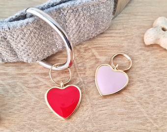Love Heart Collar Charm | Heart Dog Accessory | Cat Valentines Day Charm | Love Heart Pet Jewellery | Girl Dog Charms