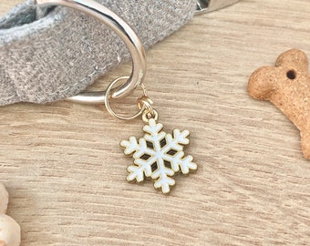 Snowflake Collar Charm | Winter Snow Dog Collar Jewellery | Snowflake Dog Collar Accessories | Christmas Snowflake Cat Charm
