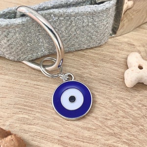 Evil Eye Collar Charm | Protection Evil Eye Tag Accessories | Nazar Collar Accessory | Evil Eye Collar Decoration for Pets