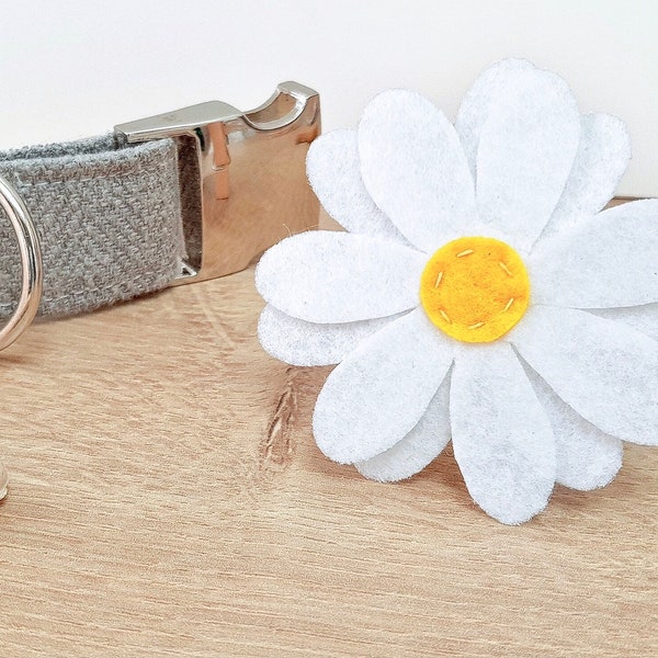 Daisy Collar-accessoire | Daisy Halsband Bloem | Hond Bloem Accessoire | Bloem voor huisdier | Cadeaus voor honden | Daisy kraag decoratie