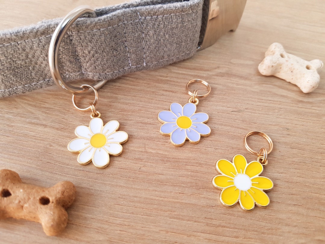 Flower Collar Charm  Flower Dog Tag Accessories  Daisy Pet - Etsy UK