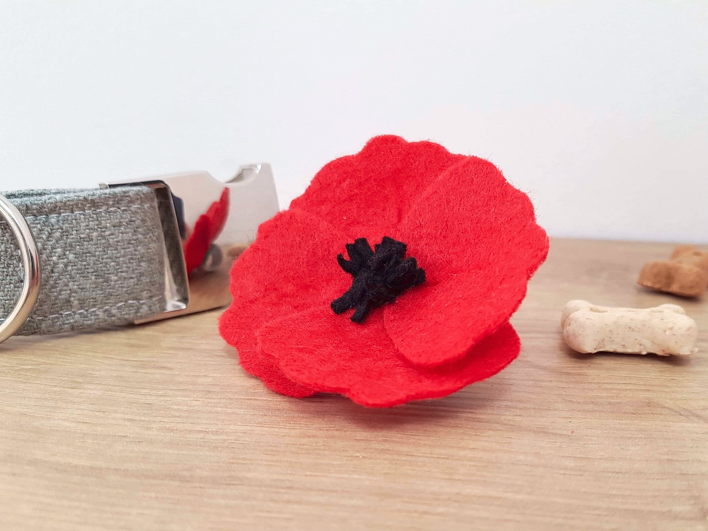 Poppy Collar Accessory Poppy Dog Collar Flower Dog Flower | Etsy