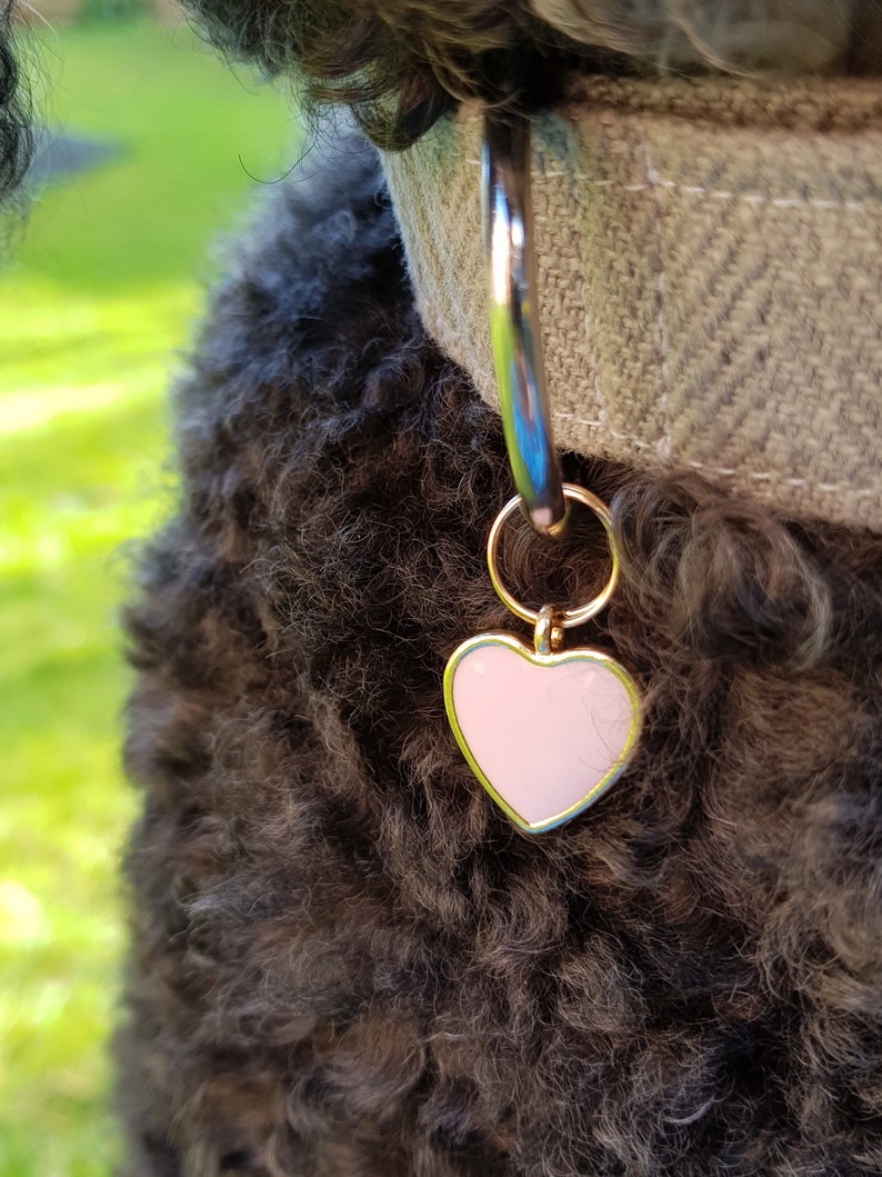 Love Heart Collar Charm | Heart Dog Accessory | Cat Valentines Day Charm | Love Heart Pet Jewellery | Girl Dog Charms image 2