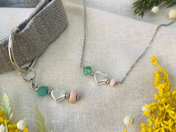 Dog and owner matching collar and necklace discount
