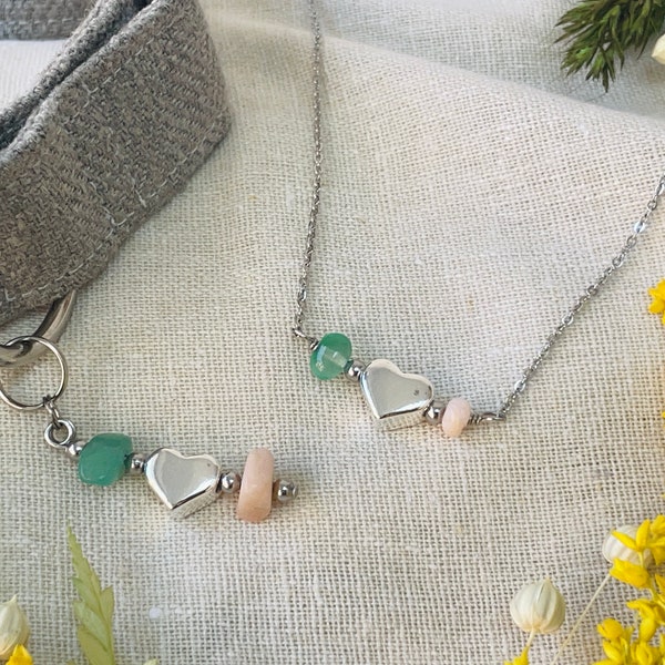 Hond en eigenaar Birthstone ketting en kraag charme | Bijpassende sieraden voor hond en baas | Bestfriend hartketting voor hond en baas