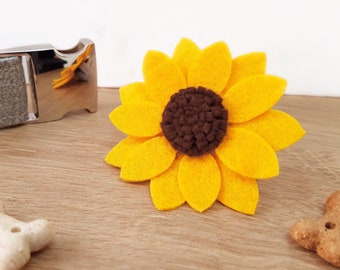 Sunflower Collar Accessory | Flower for Dogs Collar | Sunflower Dog Collar Attachment | Cat Collar Flower | Pet Flower Neckwear