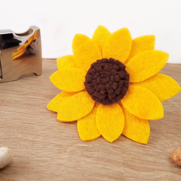 Sunflower Collar Accessory | Flower for Dogs Collar | Sunflower Dog Collar Attachment | Cat Collar Flower | Pet Flower Neckwear