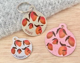 Mango Pet ID Tag | Mango Fruit Dog Tag | Fruit Dog ID Tag | Mango Tag for Pets | Custom Summer Tag for Cats | Food Accessories for Dogs