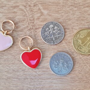 Love Heart Collar Charm | Heart Dog Accessory | Cat Valentines Day Charm | Love Heart Pet Jewellery | Girl Dog Charms image 4