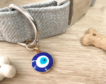 Evil Eye Collar Charm | Protection Evil Eye Tag Accessories | Nazar Collar Accessory | Evil Eye Collar Decoration for Pets
