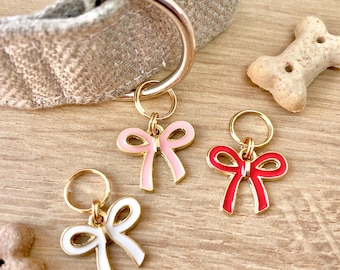 Adornos para collar de perro con lazo / Adorno para collar de perro con lazo femenino / Adorno coqueto para collar de perro