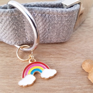Rainbow Collar Charm | Rainbow Dog Collar Accessory | Cat Collar Jewellery | Rainbow for Dogs | Rainbow Collar Add-On | Pet Pride Decoration image 1