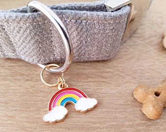 Rainbow Collar Charm | Rainbow Dog Collar Accessory | Cat Collar Jewellery | Rainbow for Dogs | Rainbow Collar Add-On | Pet Pride Decoration