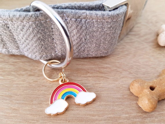 Rainbow Collar Charm | Rainbow Dog Collar Accessory | Cat Collar Jewellery | Rainbow for Dogs | Rainbow Collar Add-On | Pet Pride Decoration