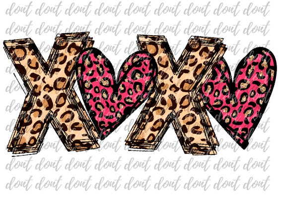 Xoxo png Xoxo valentines png xoxo leopard png Valentines | Etsy