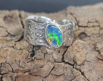 Handmade Silver 925 Australian opal ring