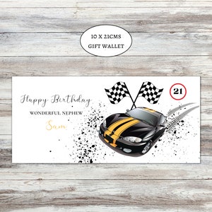 Racing Cars and Motor Bikes Gift Wallet Money Wallet for Grandson Son ...